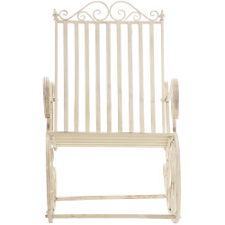 Sedia a dondolo Smilla crema anticata